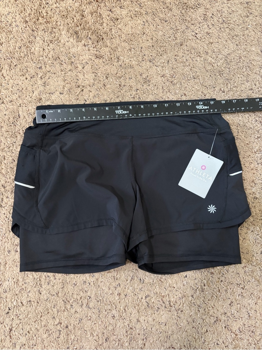 Athleta NEW Ready Set 2 in 1 Short, Black, Size M - Picture 5 of 6